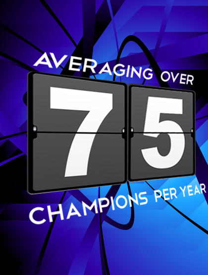 Averaging Over 60 Champions Per Year